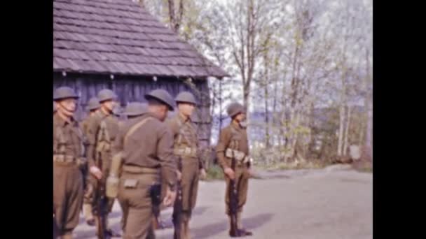 Albuquerque Abd Haziran 1947 Yıllarda Amerikan Askeri Eğitim Kampı — Stok video