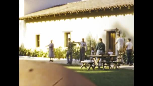 Сан Дієго Сша Червень 1947 Американська Багата Родина Великому Домі — стокове відео