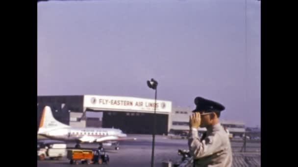 San Diego Verenigde Staten Juni 1947 Luchthaven Met Vliegtuigen Jaren — Stockvideo