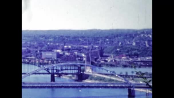 San Diego Usa Juni 1947 Amerikanische Stadt Mit Flussszene Den — Stockvideo