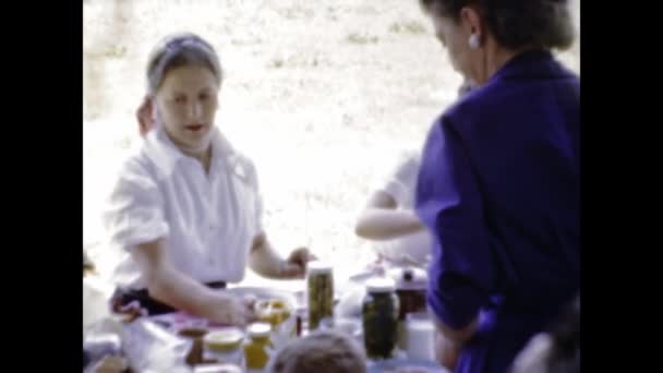 San Diego Usa Juni 1947 Familien Picknick Den 40Er Jahren — Stockvideo