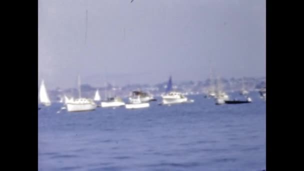 San Diego Verenigde Staten Juni 1947 San Diego Marina Uitzicht — Stockvideo