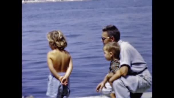 San Diego Stany Zjednoczone Czerwiec 1947 Rodzinna Scena Wspomnień Wakacji — Wideo stockowe