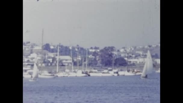 San Diego Usa Mai 1947 Kleiner See Mit Segelbooten Den — Stockvideo