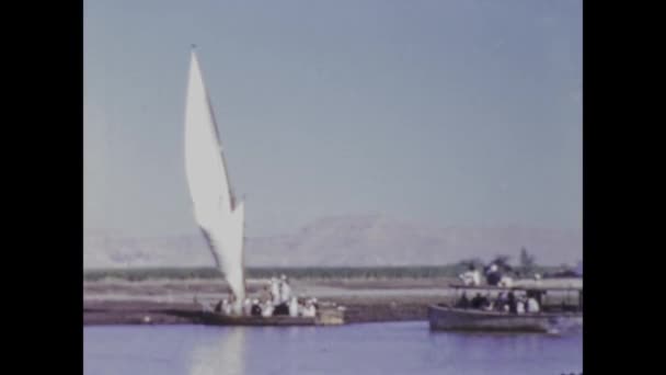 San Diego United States May 1947 Small Lake Sailboats Scene — Video