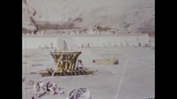 Каир Египет Май 1947 Храм Хатшепсут Вид — стоковое видео
