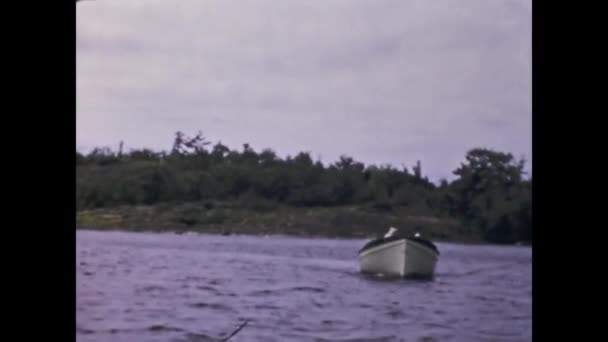 San Diego Usa Juni 1947 Liten Båt Dammen Talet Scenen — Stockvideo