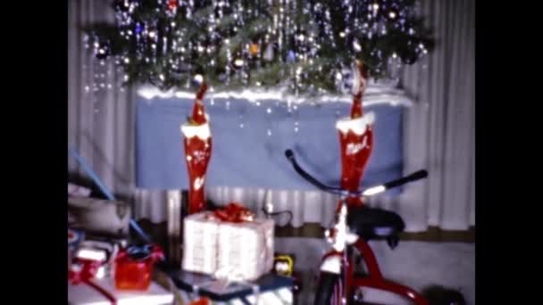 San Diego United States June 1947 Christmas Home Family Memories — Vídeo de stock