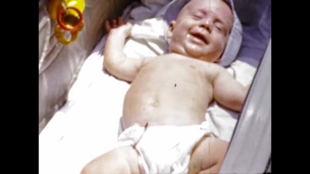 San Diego United States June 1947 American Baby Memories 40S — Stock Video