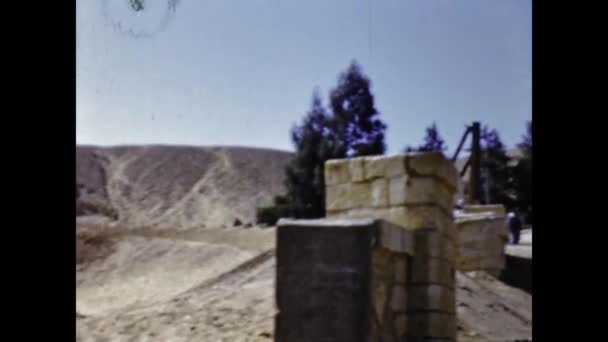 Kair Egipt Czerwiec 1947 Piramidy Egipcie Latach Widok — Wideo stockowe