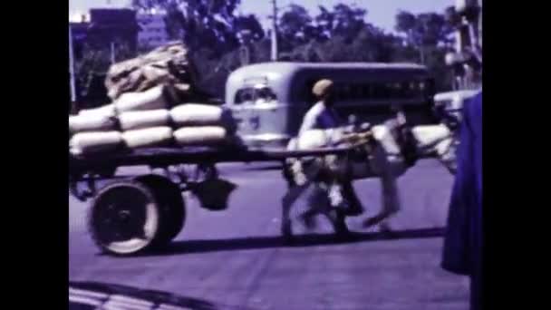 埃及开罗1947年 40年代的交通堵塞情况 — 图库视频影像
