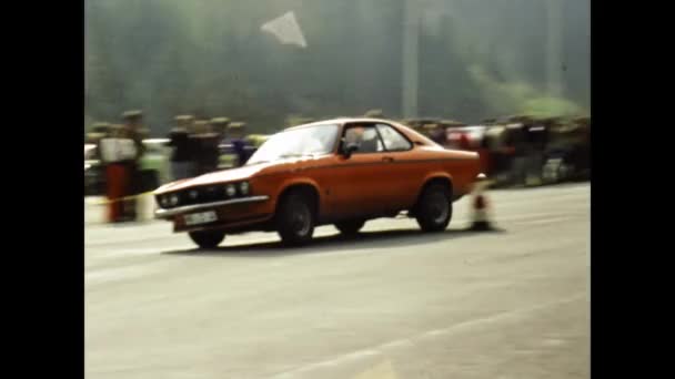 Berlin Németország 1976 Júniusa Szlalom Autóverseny Években — Stock videók