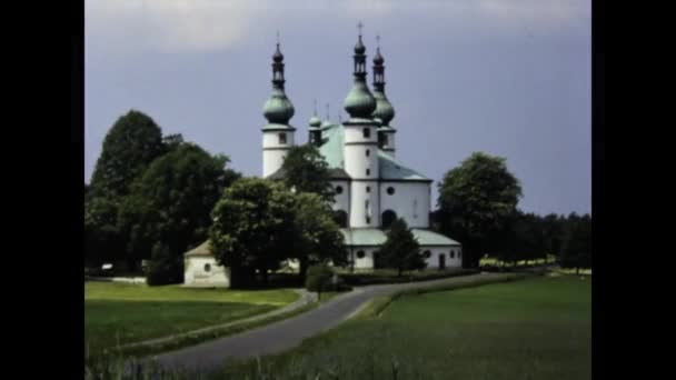 Waldsassen Østerrike June 1984 Kappl Helligdommen Den Hellige Treenighet Tallet – stockvideo