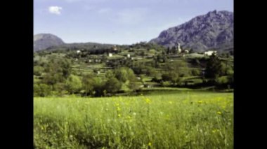 Como, İtalya 1984: Como Gölü Köyü manzarası 80 'lerde