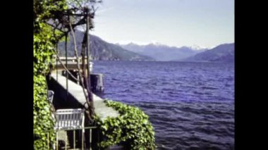 Como, İtalya 1984: Como Gölü Köyü manzarası 80 'lerde