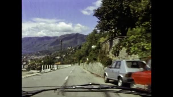 Como Itália Maio 1984 Como Lake Village View Cena Década — Vídeo de Stock