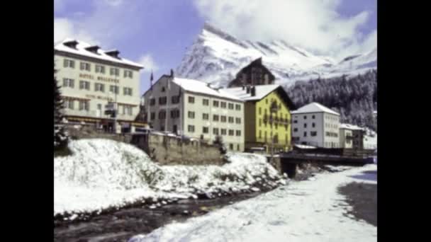 Dolomity Włochy Maj 1984 Sceny Podróży Przez Dolomity Latach Tych — Wideo stockowe