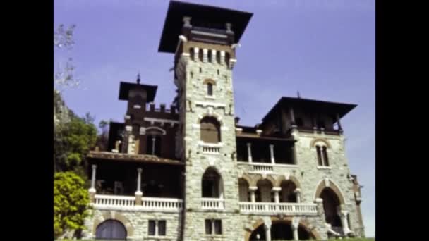 Como Itália Maio 1984 Como Lake Village View Cena Década — Vídeo de Stock