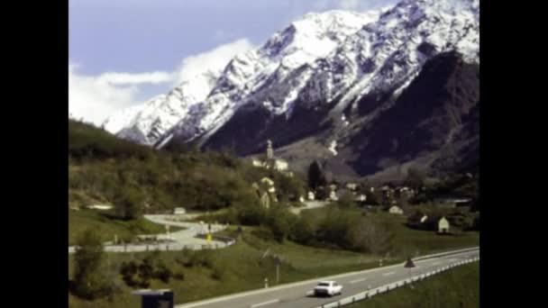 Dolomites Italy May 1984 Travel Scenes Dolomites 80S — Vídeo de stock