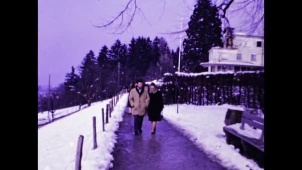 Zurich Switzerland May 1974 Family Memories Scenes 70S — Vídeo de stock