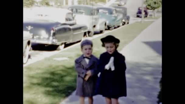 San Diego Stany Zjednoczone Czerwiec 1947 Wspomnienia Rodzinne Dzieci 8Mm — Wideo stockowe