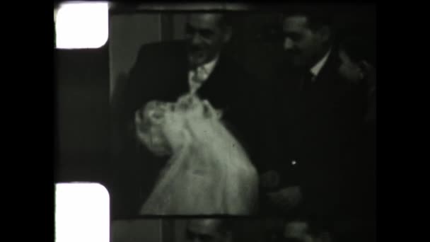 Milaan Italië Mei 1954 8Mm Ingelijste Familie Herinneringen Scènes Met — Stockvideo