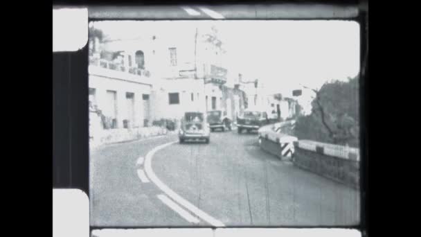 Mailand Italien Mai 1954 Italienische Autofahrt Den 50Er Jahren Digitalisierte — Stockvideo
