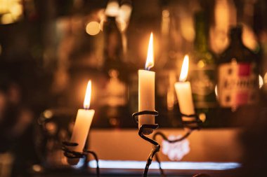 Mysterious candle scene evocative image