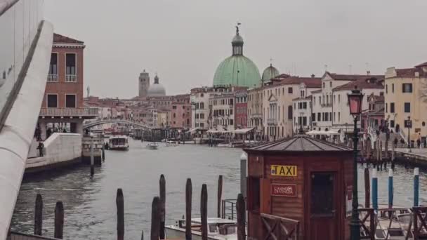 Venice Italy January 2023 Venice City View Cloudy Day Winter — Video Stock