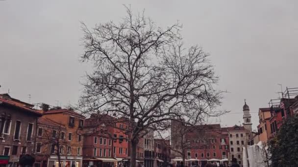 Venice Italy January 2023 Venice City View Cloudy Day Winter — Stockvideo
