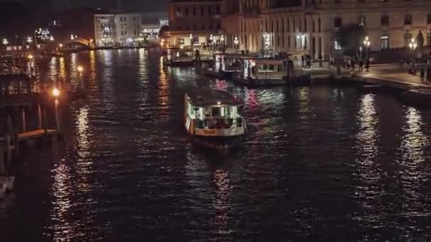 Venice Italy January 2023 Venice Landscape Dusk Night Time Scene — Stok video