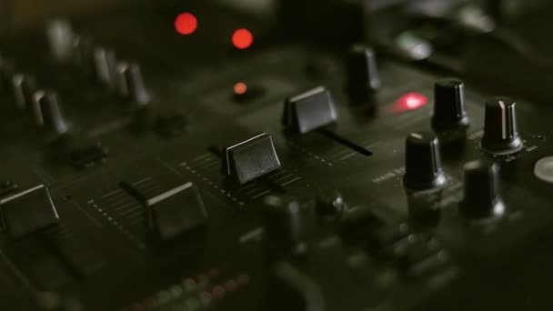 Audio Mixer Close — стоковое видео