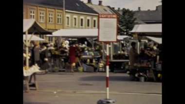 Copenhagen, Denmark may 1968: Explore the cityscape of 1960s Copenhagen with this historic footage showcasing the city's unique architecture, streets and people