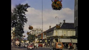 Copenhagen, Denmark may 1968: Explore the cityscape of 1960s Copenhagen with this historic footage showcasing the city's unique architecture, streets and people