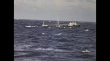 Copenhagen, Denmark may 1968: Relive the nostalgic charm of cruising along the Danish coast in the 1960s through this vintage video