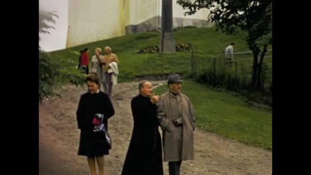 Копенгаген Данія 1968 Зробіть Крок Назад Часі Подивіться Релігійну Відданість — стокове відео