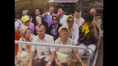 Miami, United States june 1979: A historical video showcasing an airboat ride in Florida in the 1970s