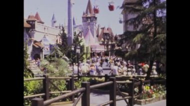 Miami, ABD Haziran 1979: 1970 'lerde Orlando, Florida' da Disneyland sergilenen tarihi bir video