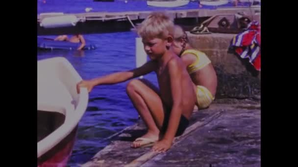 Pakostane Croacia Mayo 1968 Revive Los Momentos Dorados Las Vacaciones — Vídeos de Stock