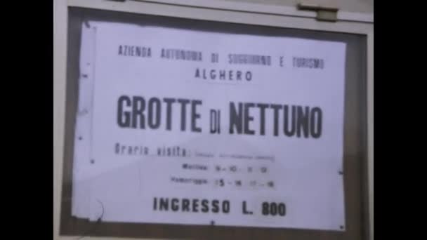 Alghero Italia Junio 1974 Una Impresionante Filmación Costa Alghero Década — Vídeos de Stock