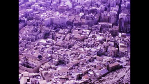 Alicante Spanyolország Június 1975 Nosztalgikus Utazás Vissza Időben Tanúja Városfejlesztés — Stock videók