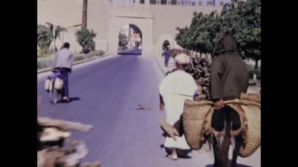 Tânger Marrocos Junho 1975 Experimente Vistas Sons Cidade Tânger Década — Vídeo de Stock