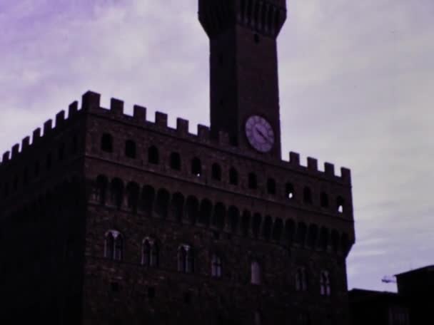 Florencia Italia Junio 1975 Realice Viaje Tiempo Con Imágenes Antiguas — Vídeo de stock