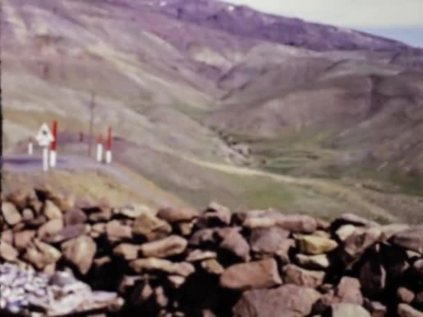 Tizi Tichka Fas 1974 Fas Yüksek Dağ Geçidi Olan Tizi — Stok video