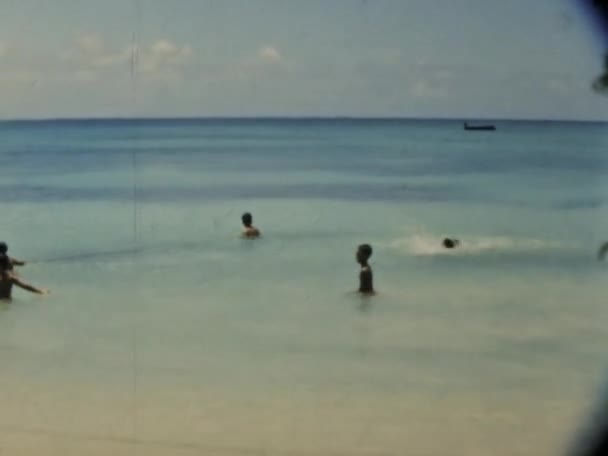 Sainte Anne Guadeloupe Juni 1975 Erkunden Sie Die Traditionellen Fischereitechniken — Stockvideo