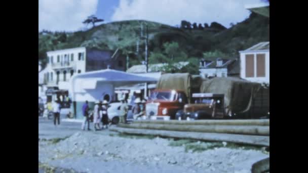 Sainte Anne Guadeloupe Haziran 1975 Yetenekli Siyah Liman Işçileri Hareketli — Stok video