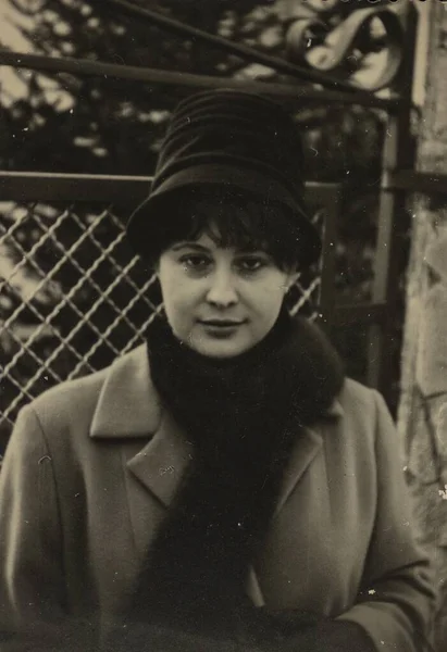 Roma Itália Maio 1951 Retrato Close Uma Menina Usando Chapéu — Fotografia de Stock