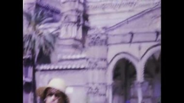 Palermo, İtalya Haziran 1968: 1960 'lardaki çarpıcı Palermo Katedrali' nin klasik görüntüleri.