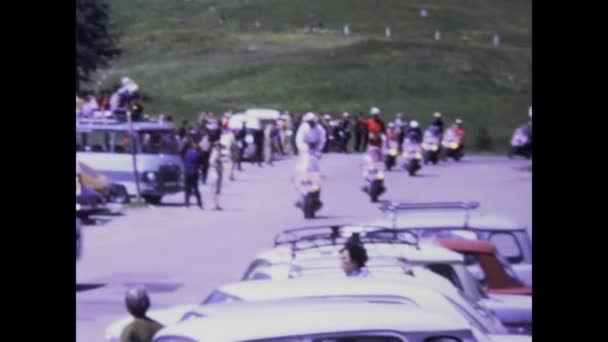 Morzine Francia Maggio 1973 Scoprite Emozione Una Gara Ciclistica Morzine — Video Stock