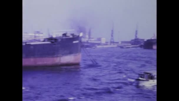 Palermo Italien Juni 1968 Utforska Den Livliga Hamnen Palermo 1960 — Stockvideo